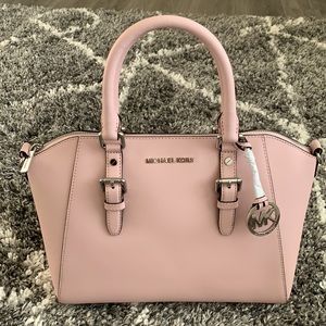 Michael Kors Pink Large Leather Satchel NWT